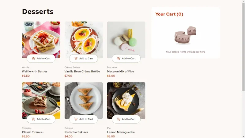 Desserts App